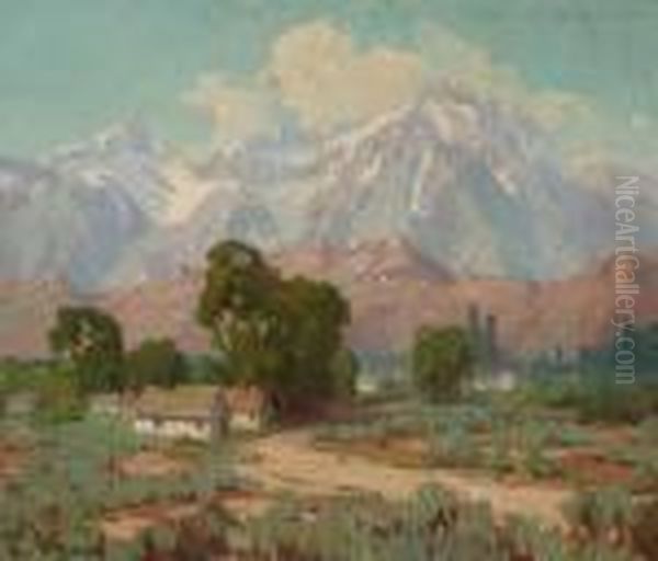 Whitney From Lone Pine Oil Painting by Marion Kavanaugh Wachtel