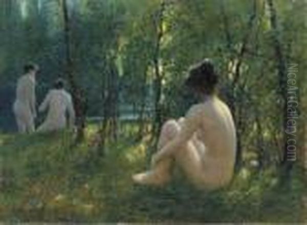 The Bathers Oil Painting by Lionel Walden