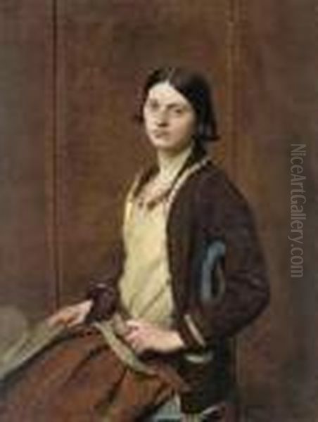 Portrait Of Mary Spencer Watson Oil Painting by George Spencer Watson