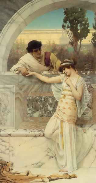Yes or No Oil Painting by John William Godward