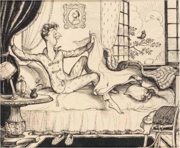 Worth Getting Up For Oil Painting by Rex John Whistler