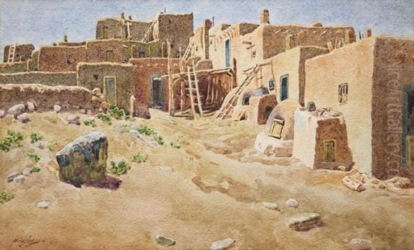 Pueblos Oil Painting by Gunnar Mauritz Widforss