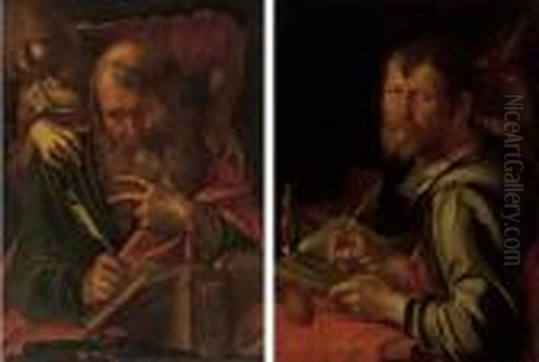 The Evangelist Matthew Oil Painting by Joachim Wtewael (Uytewael)
