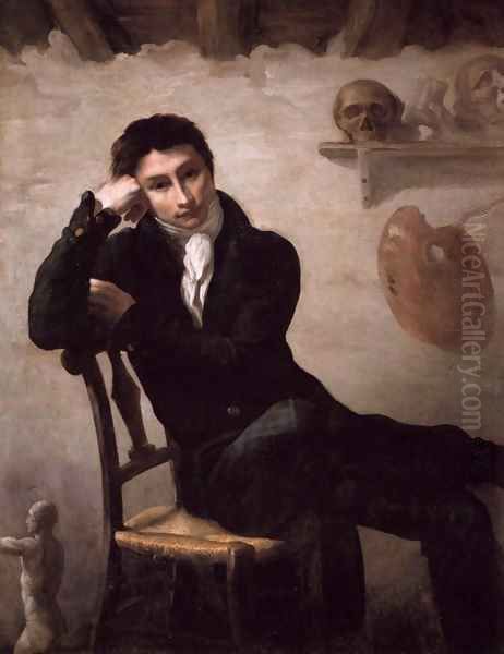 Portrait of an Artist in His Studio Oil Painting by Theodore Gericault