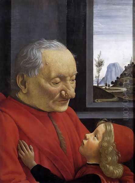 An Old Man and His Grandson c. 1490 by Ghirlandaio Domenico