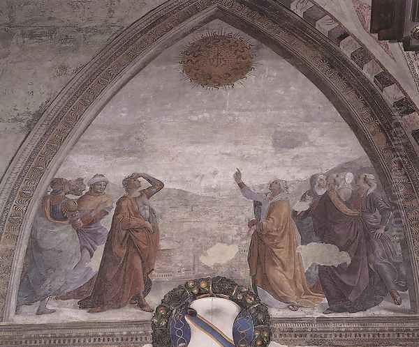 Meeting of Augustus and the Sibyl c. 1485 Oil Painting by Domenico Ghirlandaio