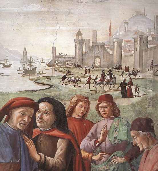 Renunciation of Worldly Goods (detail 1 ) 1482-85 Oil Painting by Ghirlandaio Domenico