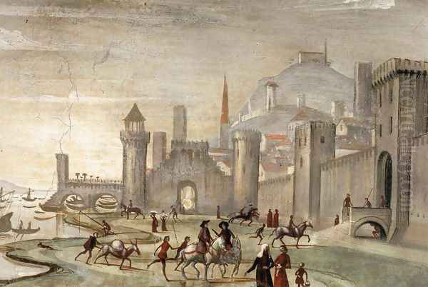 Renunciation of Worldly Goods (detail 2) 1482-85 Oil Painting by Domenico Ghirlandaio