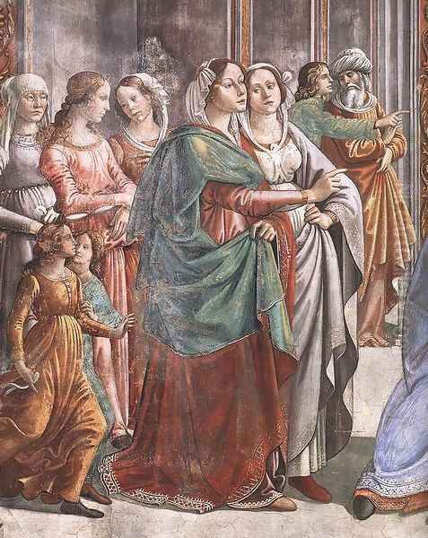 Marriage of Mary (detail) Oil Painting by Ghirlandaio Domenico