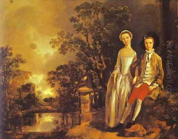 Heneage Lloyd and His Sister Oil Painting by Thomas Gainsborough