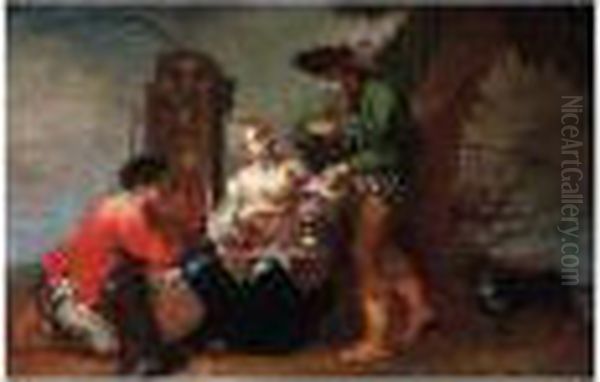 The Poultry Seller Oil Painting by Januarius Zick