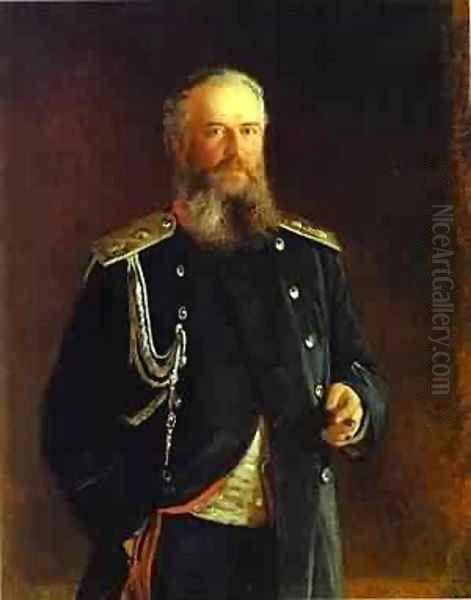 An Old Peasant 1880s Oil Painting by Nikolai Nikolaevich Ge