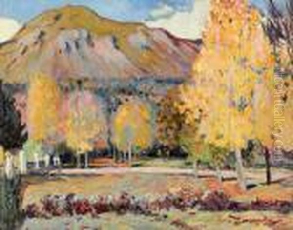 Au Pied De La Montagne
 Huile Sur Toile, Signee En Bas A Gauche Oil Painting by Alexander Altmann
