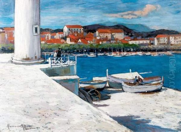 Vue De Cannes Oil Painting by Alexander Altmann