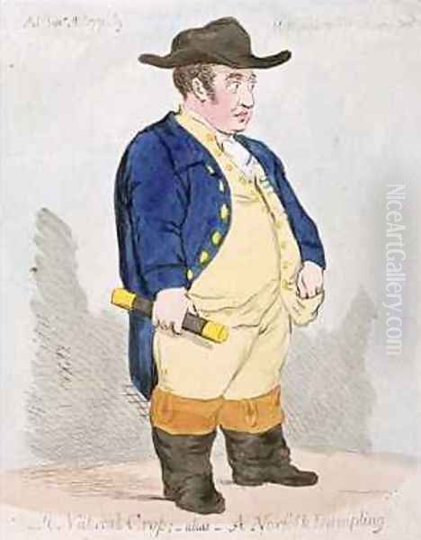 A Natural Crop Alias A Norfolk Dumpling Oil Painting by James Gillray