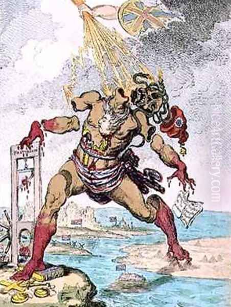 Destruction of the French Colossus 2 Oil Painting by James Gillray