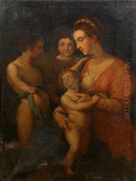 Charity Oil Painting by Andrea Del Sarto