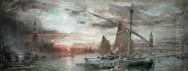 Venezia Oil Painting by Albert Goodwin