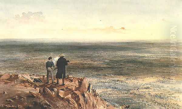 Desert Interior Oil Painting by Samuel Thomas Gill