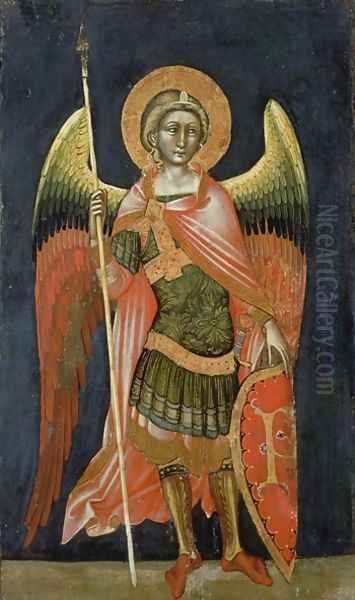 Warrior angel Oil Painting by Ridolfo di Arpo Guariento