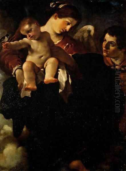 Madonna of the Swallow Oil Painting by Giovanni Francesco Barbieri