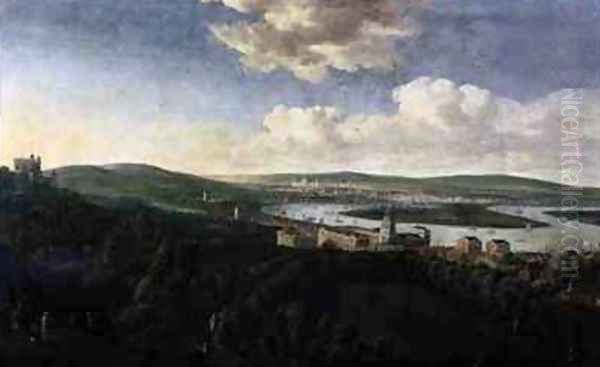 View of Queens House and Royal Hospital Greenwich Oil Painting by Jan the Elder Griffier