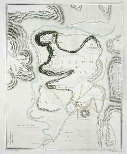 Plan of the city of Troy Oil Painting by Gell, Sir William