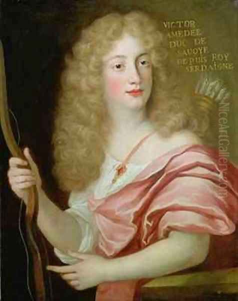 Portrait of Victor Amadeus II Duke of Savoy 1666-1730 Oil Painting by Henri Gascard
