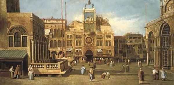 Figures in St. Mark's Square, Venice Oil Painting by Francesco Guardi