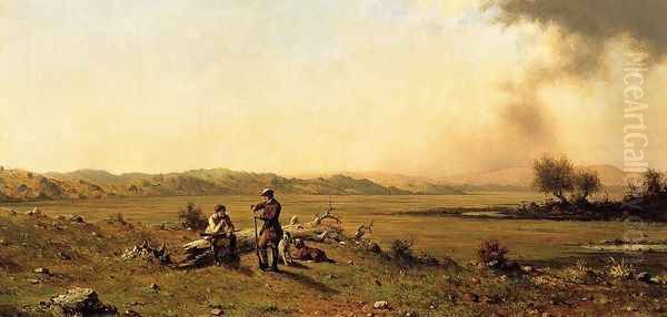 Hunters Resting Oil Painting by Martin Johnson Heade