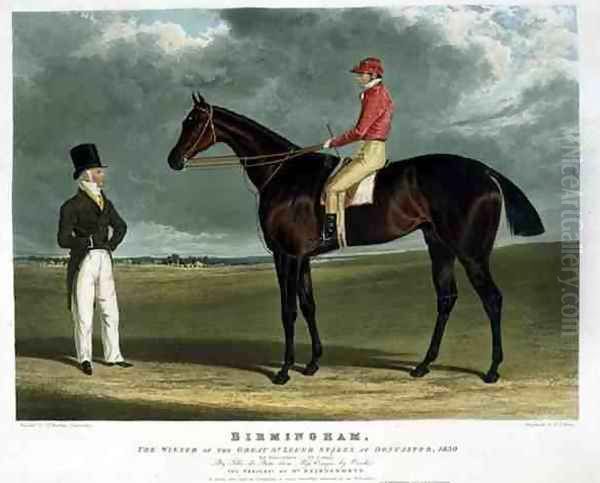 'Birmingham', the Winner of the Great St. Leger Stakes at Doncaster, 1830 Oil Painting by John Frederick Herring Snr
