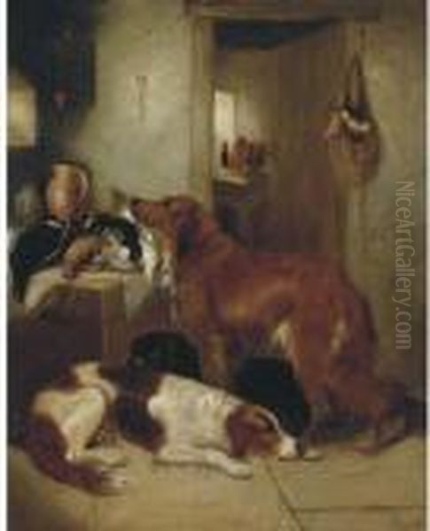 Guarding The Larder Oil Painting by George Armfield