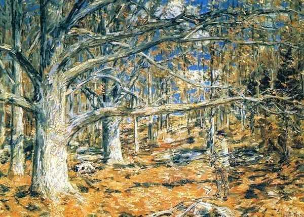 Connecticut Hunting Scene Oil Painting by Childe Hassam