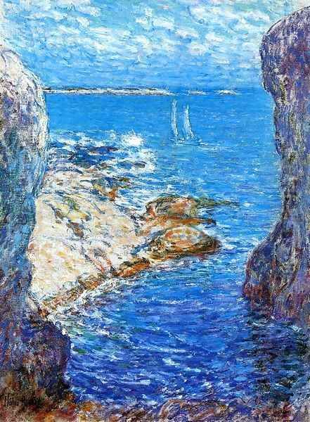 An Isles of Shoals Day Oil Painting by Frederick Childe Hassam
