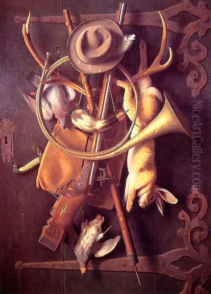 After the Hunt 1884 Oil Painting by William Michael Harnett
