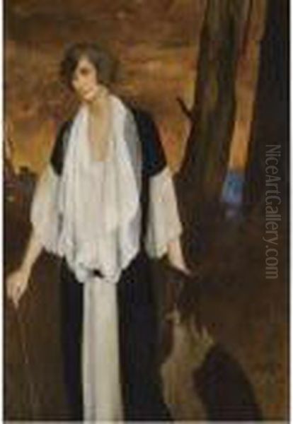 Portrait Of The Future Countess Henri De Boisgelin Oil Painting by Leon Samoilovitch Bakst