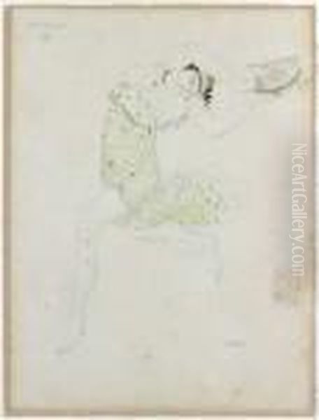Projet De Costume Pour Le Ballet De Cleopatre Oil Painting by Lev Samoilovich Bakst