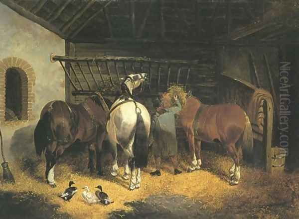 The End Of The Day 2 Oil Painting by John Frederick Herring Snr