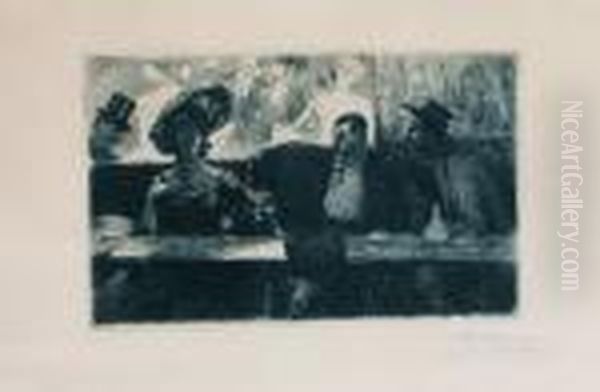 El Cafe Oil Painting by Ricardo Baroja Nessi