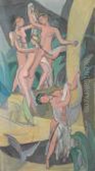 Danseuses Oil Painting by Maurice Barraud