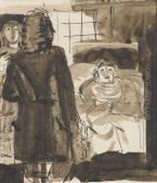 Le Malade Imaginaire Oil Painting by Maurice Barraud