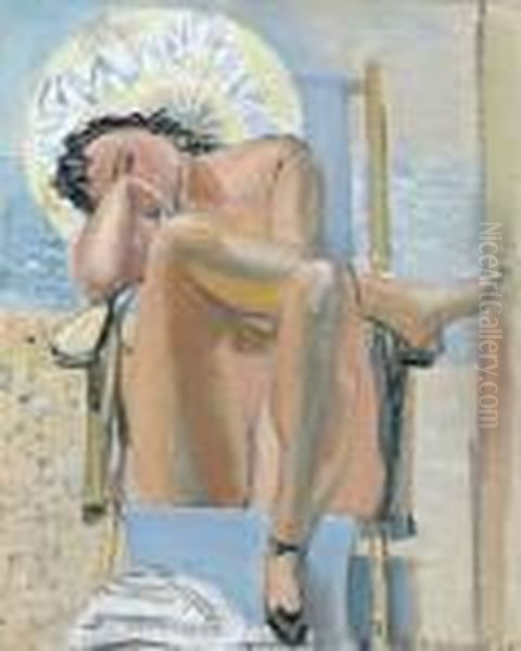 Femme A L'ombrelle Oil Painting by Maurice Barraud