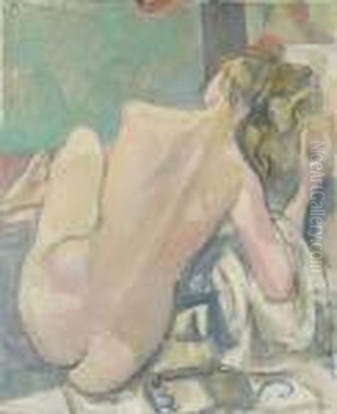 Femme Nue Oil Painting by Maurice Barraud