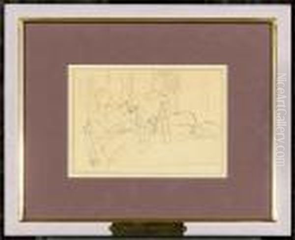 Two Figures Oil Painting by Maurice Barraud