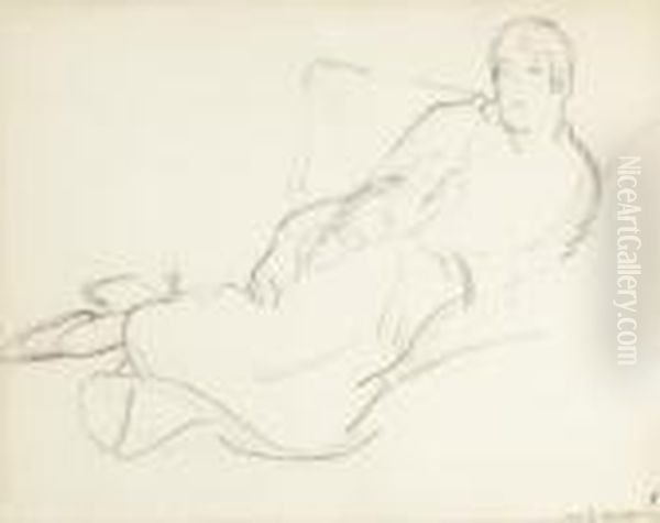 La Femme De L'artiste Oil Painting by Maurice Barraud
