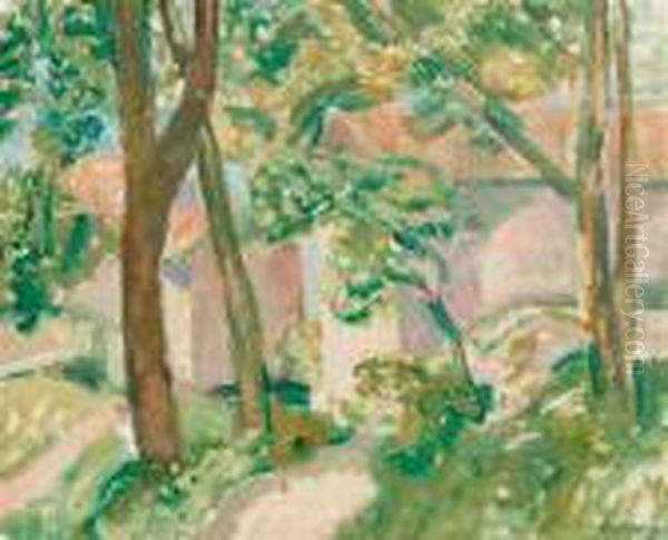 Landschaft Mit Baumen Oil Painting by Maurice Barraud