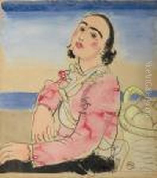 Spanish Woman. Oil Painting by Maurice Barraud