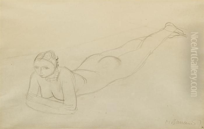 Female Nude. Oil Painting by Maurice Barraud