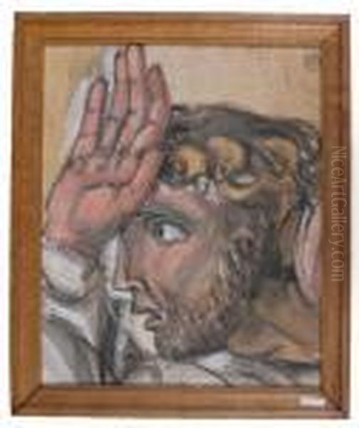 Astonished Man. Oil Painting by Maurice Barraud