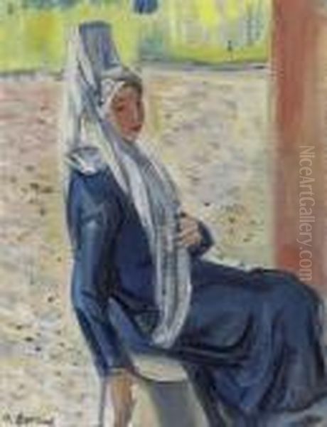 Portrait Of A Woman. Oil Painting by Maurice Barraud
